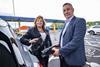 Simon Cowling, Director, EV at SSE, with Fiona Hyslop, Scottish Cabinet Secretary for Transport open the new Myrekirk EV Charging Hub in Dundee (4) (1)