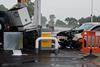 Staff praised after car crash demolishes pump