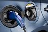 electric charging Prius plug-in hybrid close up