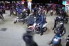 CCTV shows motorbike gang swarming onto forecourt