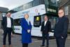 FT - L to R – ACC Co-Leader Cllr Douglas Lumsden, ACC Co-Leader Cllr Jenny Laing, Wrightbus owner and Executive Chairman Jo Bamford, and Operations Director for First Aberdeen David Phillips