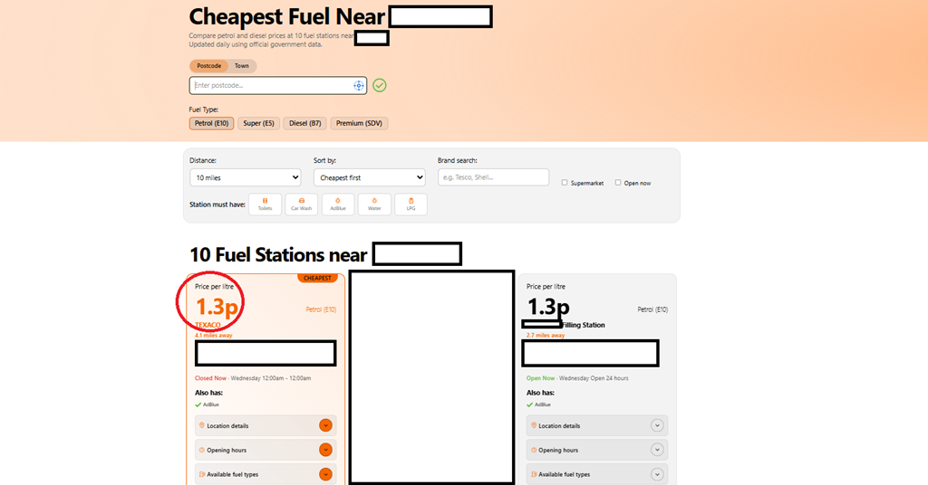 Fuel Finder data sees drivers told petrol costs 1.3p a litre as ...