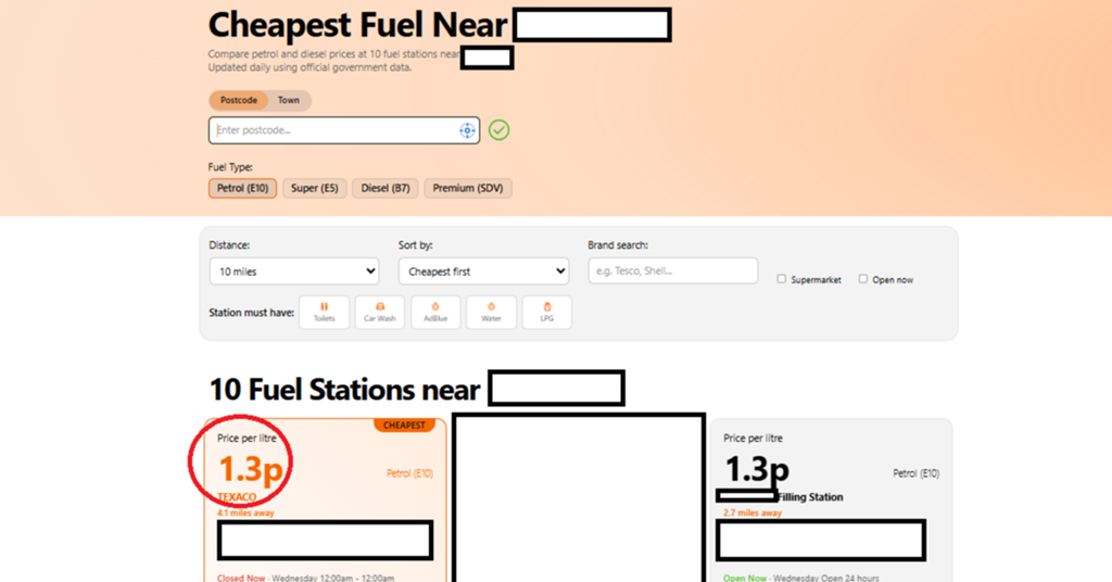 Fuel Finder data sees drivers told petrol costs 1.3p a litre as ...