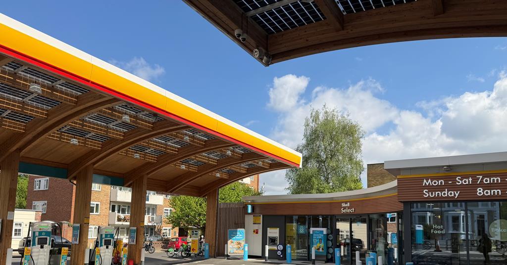 Shell Fulham all-electric forecourt reveals bold new airy shop format ...