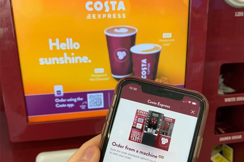 Costa Express introduces mobile contactless ordering on machines
