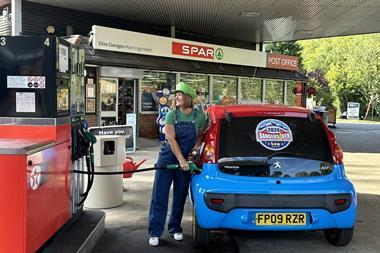Filling up at Elite Garages Texaco in Horsham