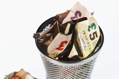 Getty money in bin