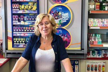 Dot Ryan, 77, has been behind the counter at Gulf Ivy Garage in Alrewas for 45 years