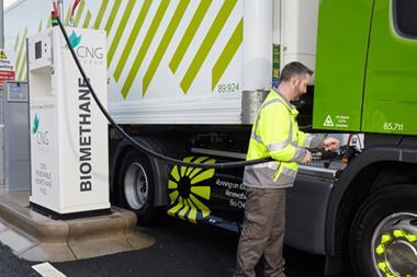 CNG Fuels refuelling Waitrose lorry