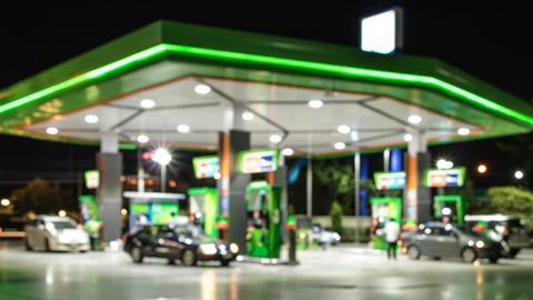 Getty night time forecourt