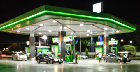 Getty night time forecourt