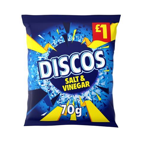 FT KP Discos Salt & Vinegar Crisps 70g PMP