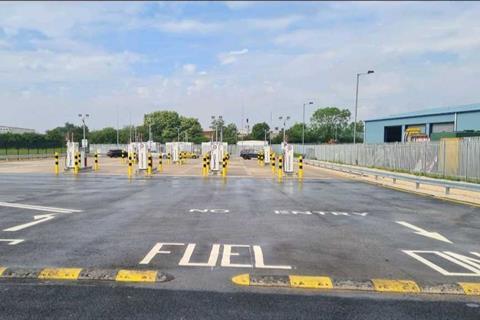 CNG Fuels HGV refuelling station in Newark, Nottinghamshire