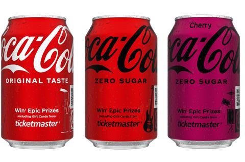 Coca-Cola Orginal Coca-Cola Zero Sugar and Coca-Cola Zero Sugar Cherry