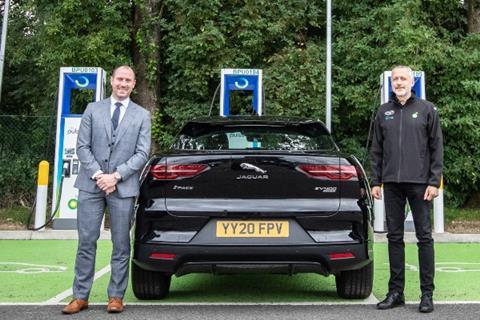 BP Pulse Neil Gray, MSP (left) and Rob Chadwick, BP EV operations lead, UK