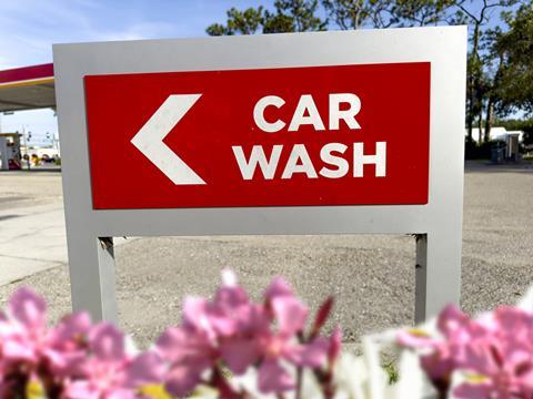getty car wash sign