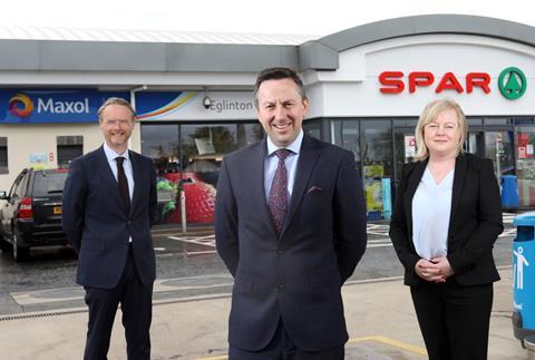 FT - Pictured (l-r) Kevin Paterson, Regional Manager NI, Brian Donaldson, CEO of The Maxol Group and Val Rodden, Licensee of Maxol Eglinton.