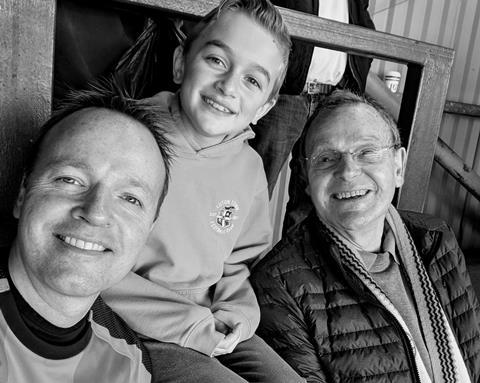 FT - Steve Rodell, Christie & Co Pitchside Steve with son Freddie and dad Paul