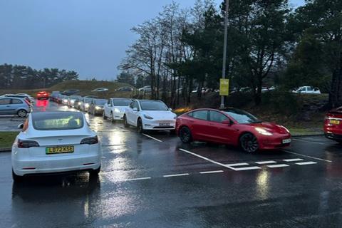 Tesla queue