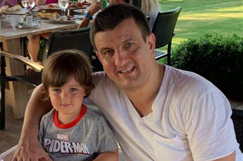 FT - Gunden Yilmaz, UK national sales manager, Shell UK, with his son