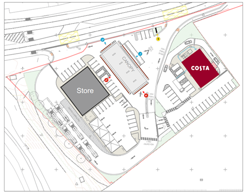 Lea Gate view of the site plan layout