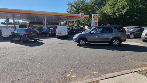 Fuel rationing forecourt queues