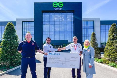 EG Group cheque
