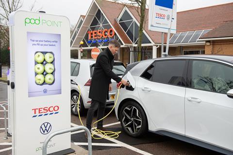 Tesco & Pod Point charger