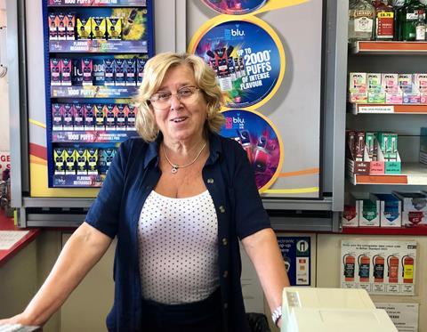 Dot Ryan, 77, has been behind the counter at Gulf Ivy Garage in Alrewas for 45 years
