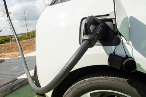 Electric Highway EV charger in use