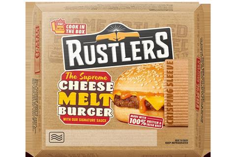 Rustlers CIB Supreme Cheese Melt Burger Front